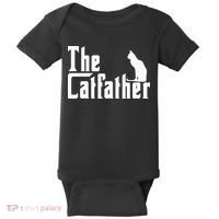 The Catfather Funny Cat Dad Father Lover Baby Bodysuit thumb 0