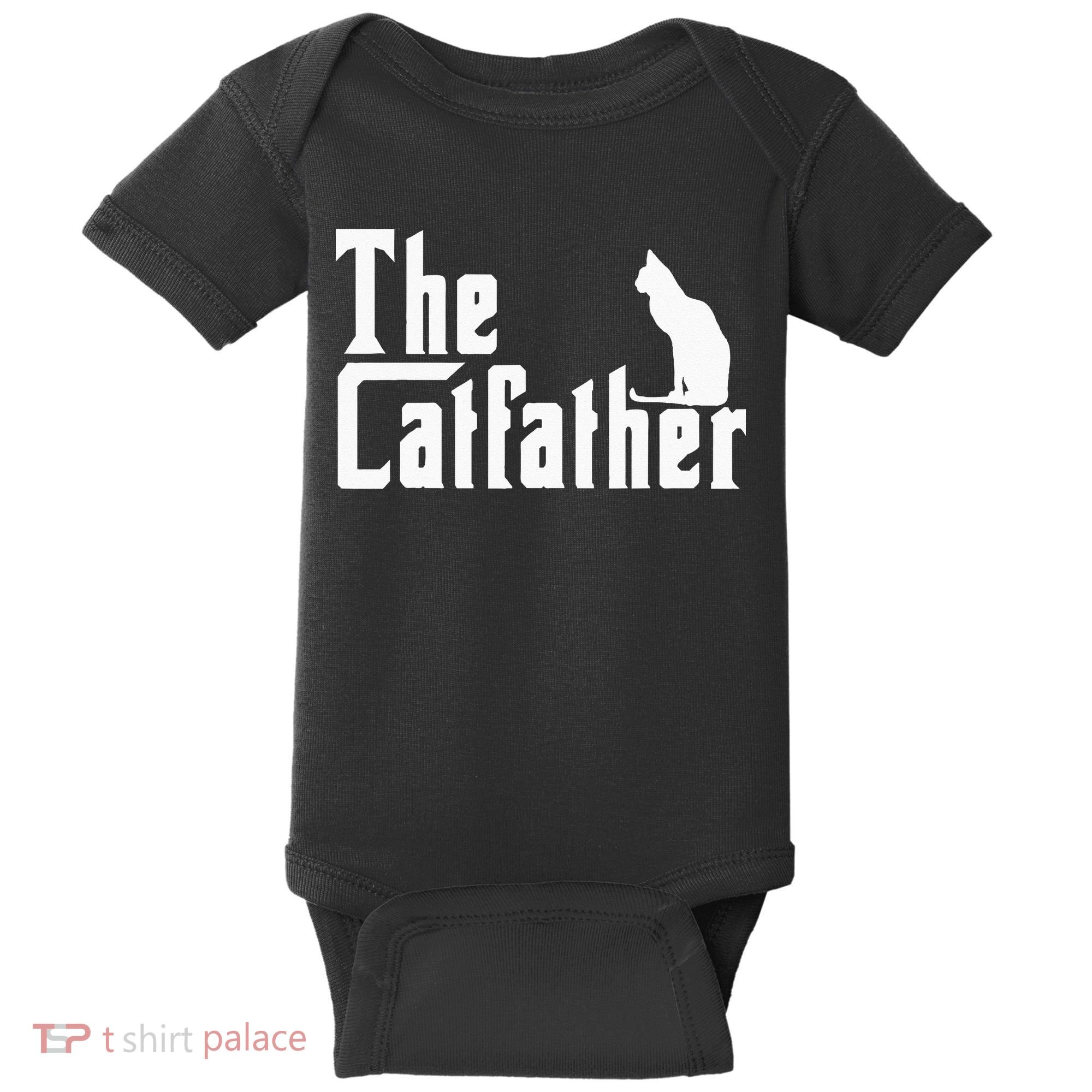 The Catfather Funny Cat Dad Father Lover Baby Bodysuit