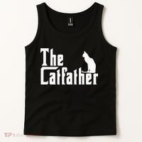 The Catfather Funny Cat Dad Father Lover Tank Top thumb 2