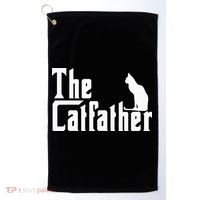 The Catfather Funny Cat Dad Father Lover Golf Towel thumb 0