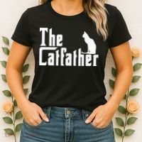 The Catfather Funny Cat Dad Father Lover Women's T-Shirt thumb 2