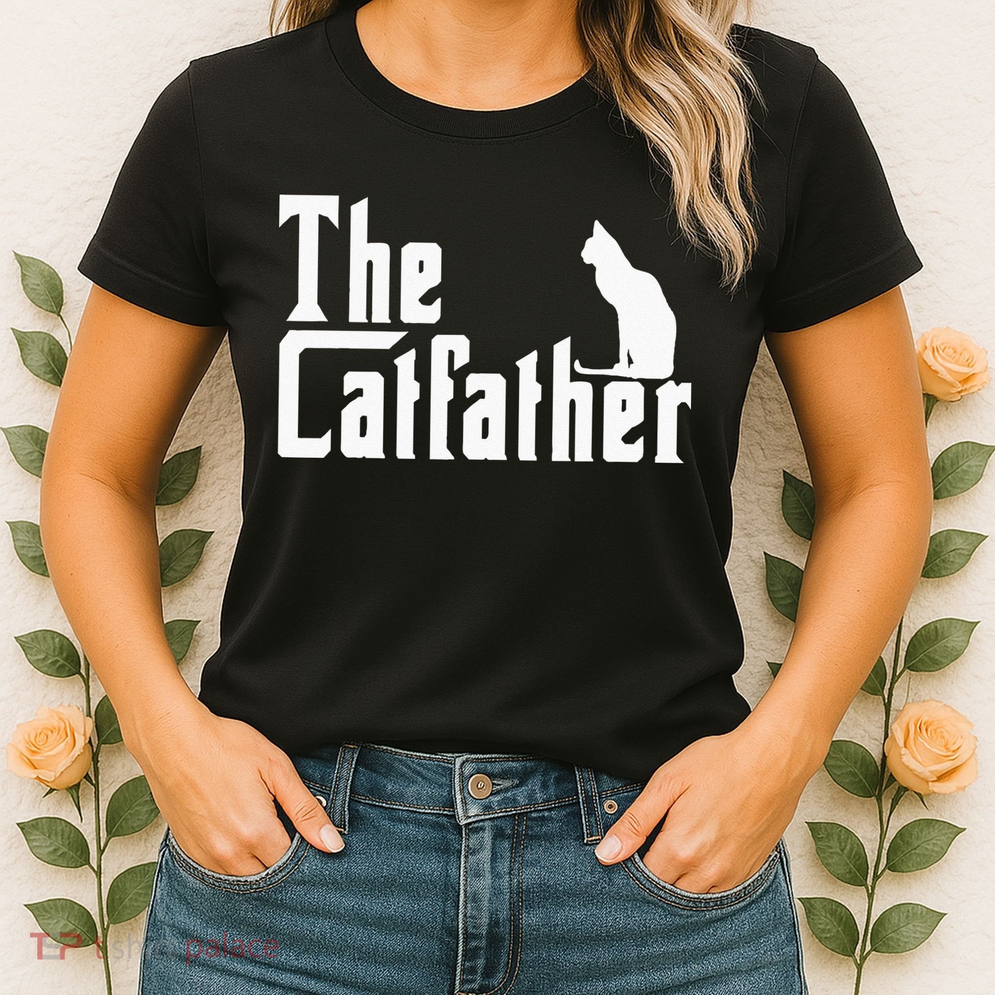 The Catfather Funny Cat Dad Father Lover Women's T-Shirt