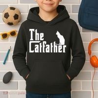 The Catfather Funny Cat Dad Father Lover Kids Hoodie thumb 2