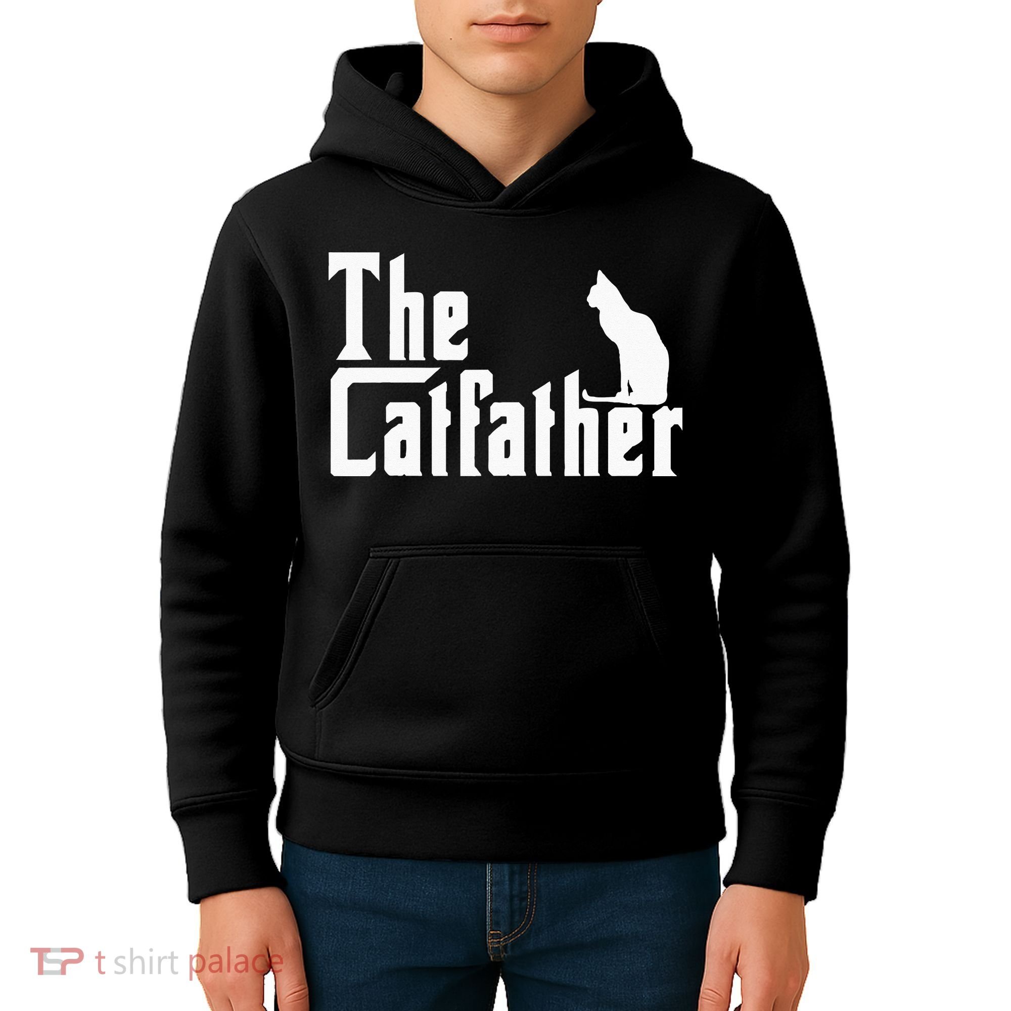 The Catfather Funny Cat Dad Father Lover Kids Hoodie