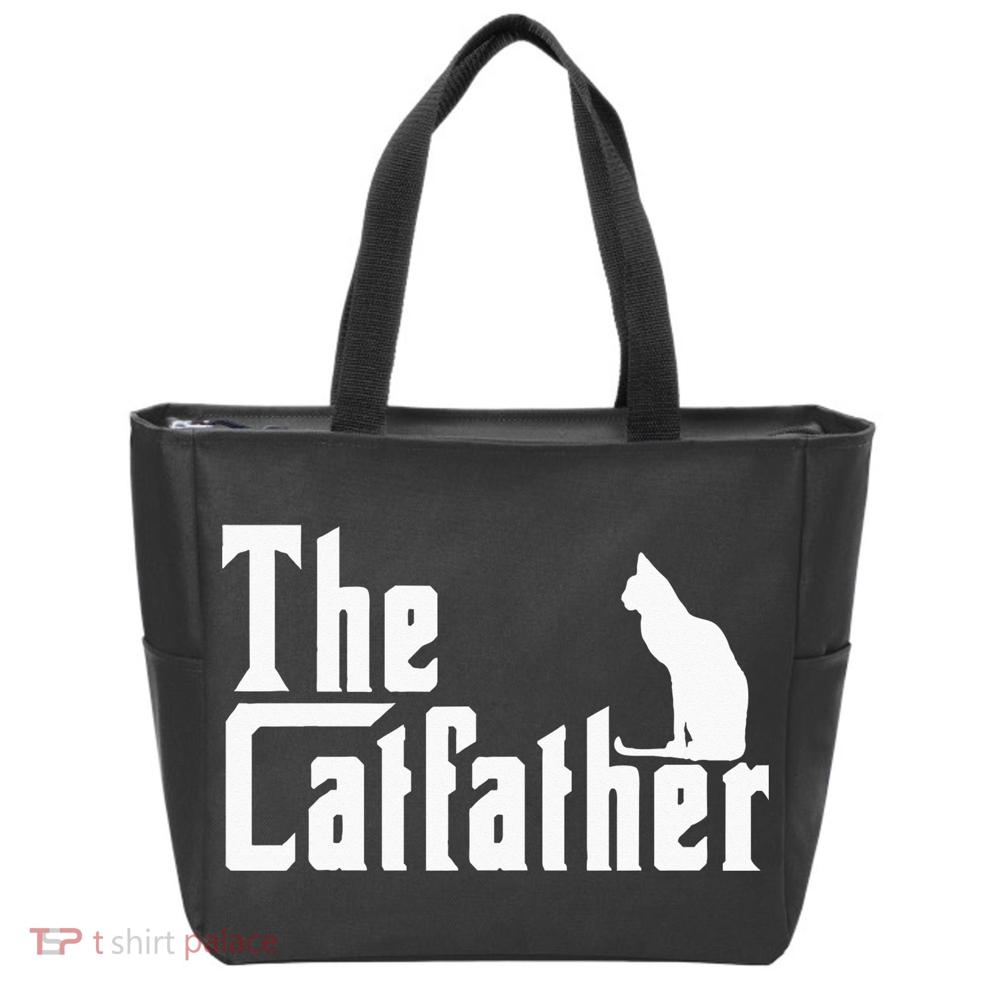 The Catfather Funny Cat Dad Father Lover Tote Bag
