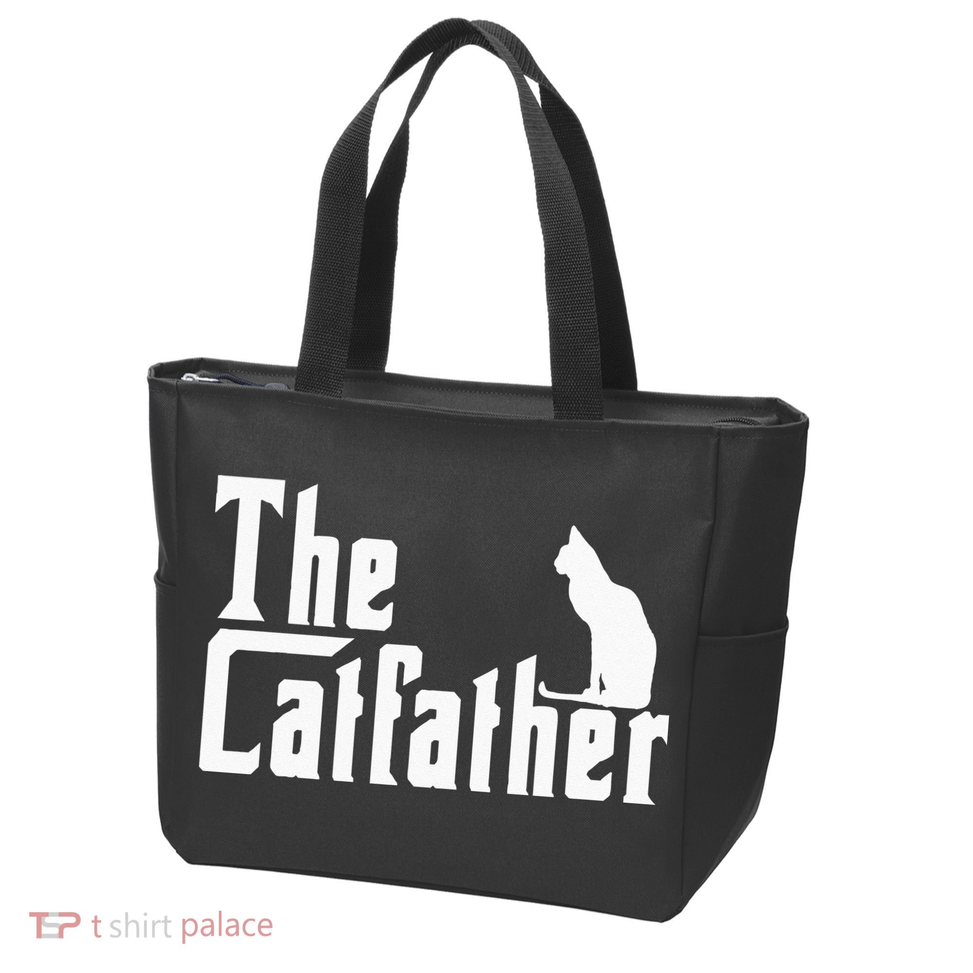 The Catfather Funny Cat Dad Father Lover Tote Bag