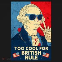 Too Cool For British Rule George Washington 4th of July Women's Hoodie thumb 2