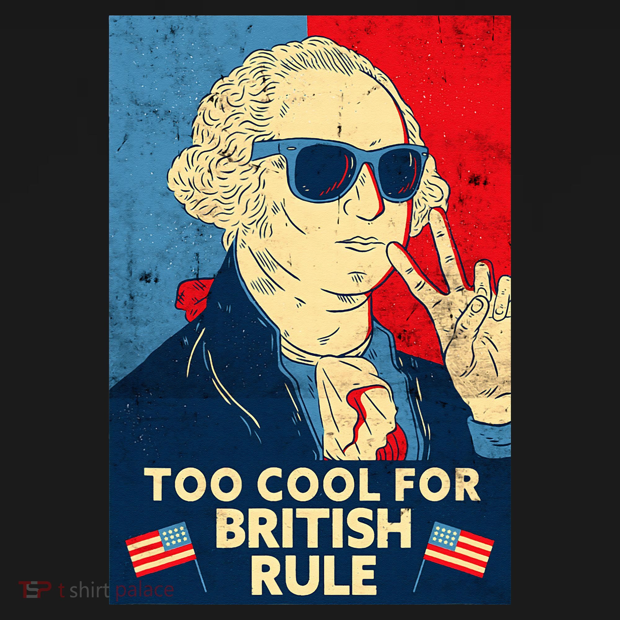 Too Cool For British Rule George Washington 4th of July Mousepad