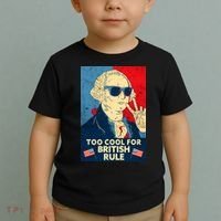 Too Cool For British Rule George Washington 4th of July Toddler T-Shirt thumb 2