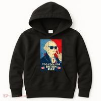 Too Cool For British Rule George Washington 4th of July Kids Hoodie thumb 0