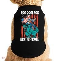 Too Cool For British Rule 4th Of July American Dinosaur Doggie Tank thumb 0