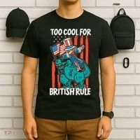 Too Cool For British Rule 4th Of July American Dinosaur T-Shirt thumb 6