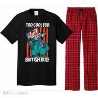 Too Cool For British Rule 4th Of July American Dinosaur Pajama Set thumb 0