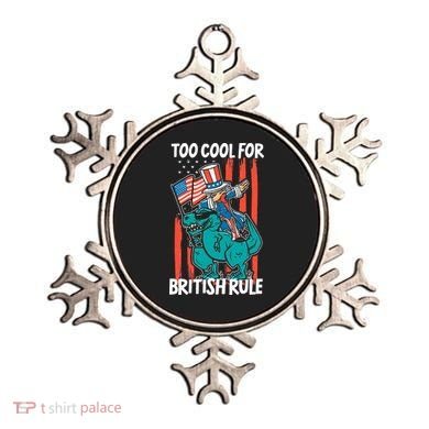 Too Cool For British Rule 4th Of July American Dinosaur Ornament