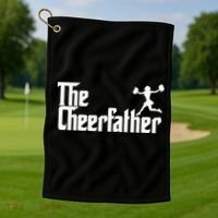 The Cheer Father Funny Cheerleader Father Dad Gift Golf Towel thumb 1
