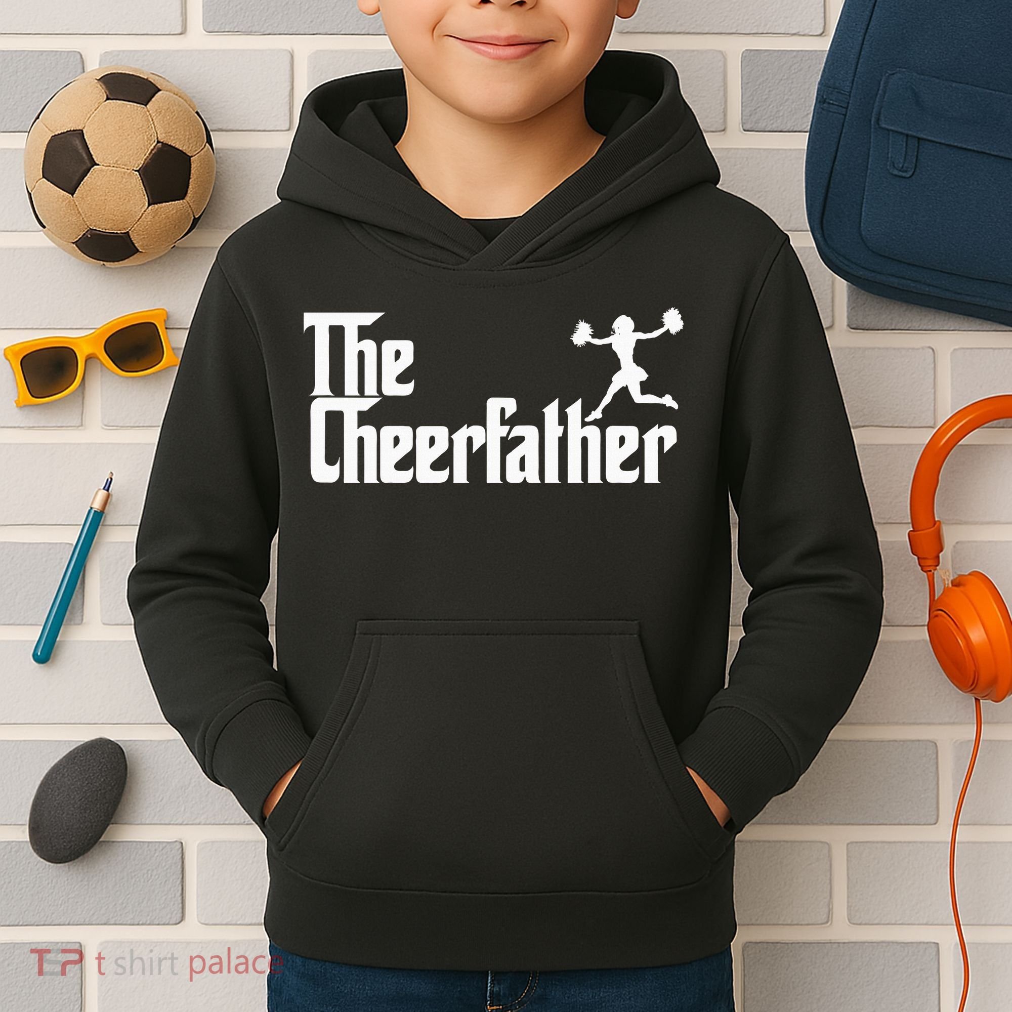 The Cheer Father Funny Cheerleader Father Dad Gift Kids Hoodie