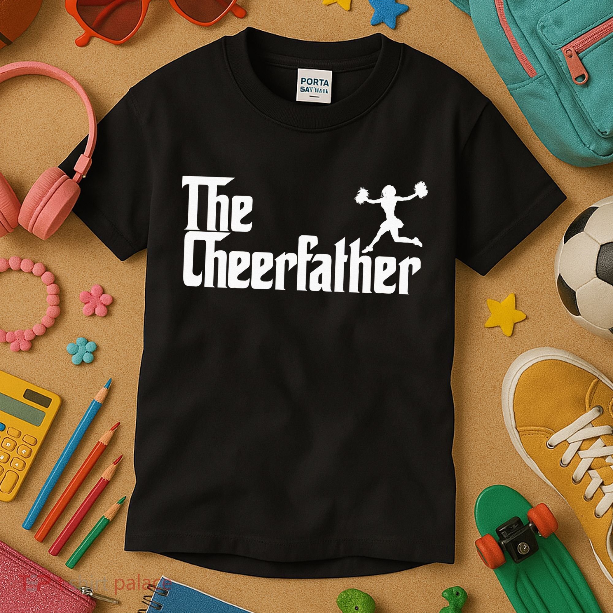The Cheer Father Funny Cheerleader Father Dad Gift Kids T-Shirt