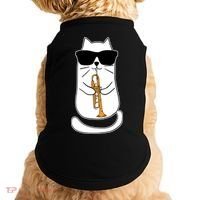 Trumpet Cat Funny Trumpet Player Doggie Tank thumb 0