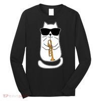 Trumpet Cat Funny Trumpet Player Long Sleeve Shirt thumb 0