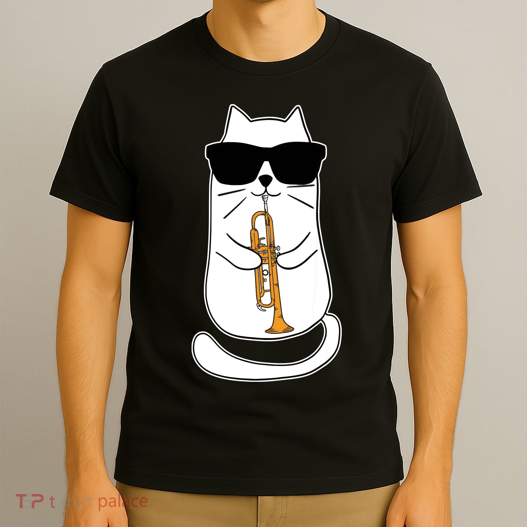 Trumpet Cat Funny Trumpet Player T-Shirt