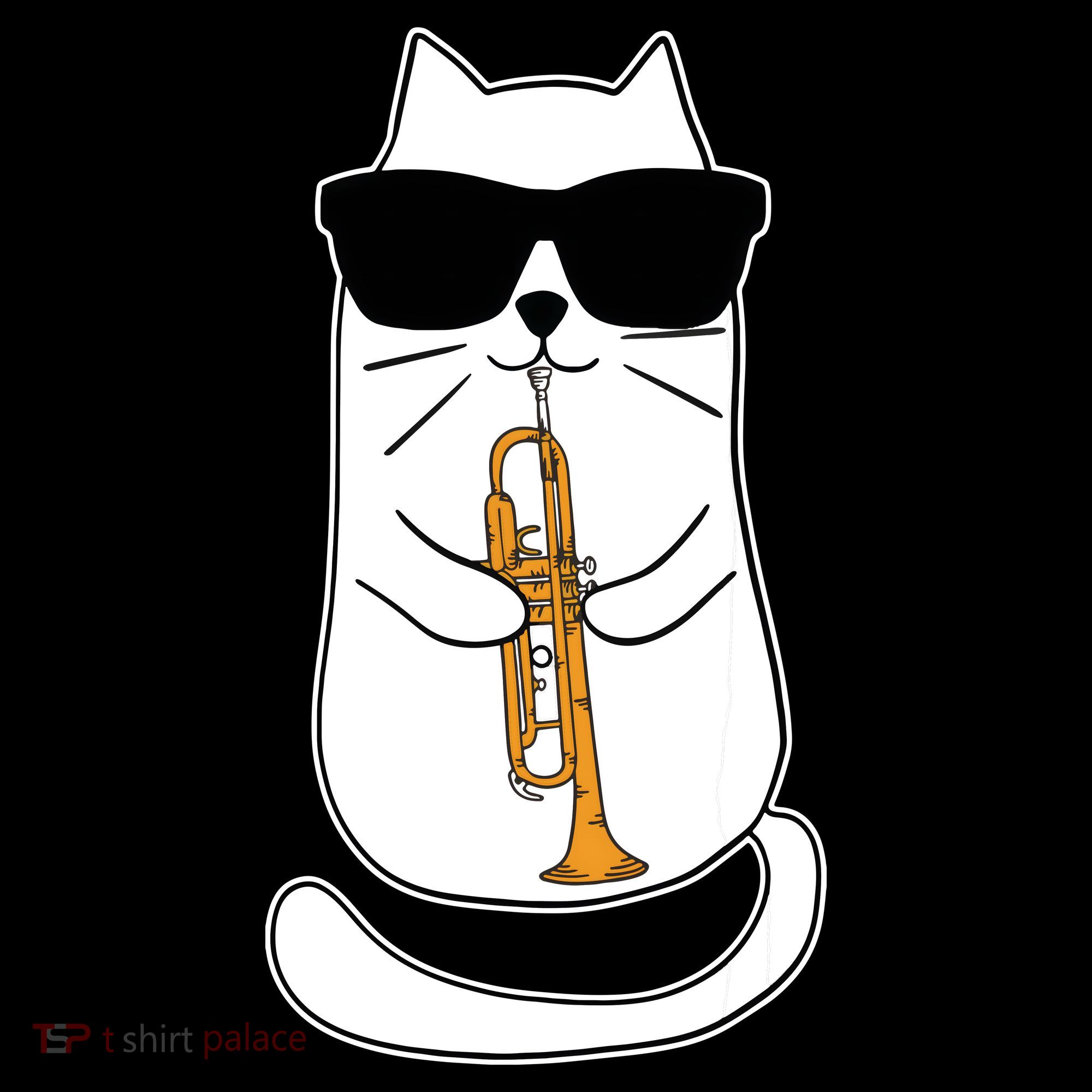 Trumpet Cat Funny Trumpet Player Women's Hoodie