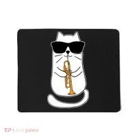 Trumpet Cat Funny Trumpet Player Mousepad thumb 0