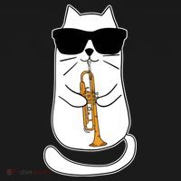 Trumpet Cat Funny Trumpet Player Toddler Hoodie thumb 2