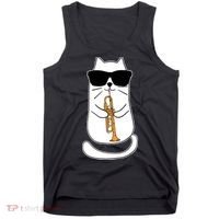 Trumpet Cat Funny Trumpet Player Tank Top thumb 0