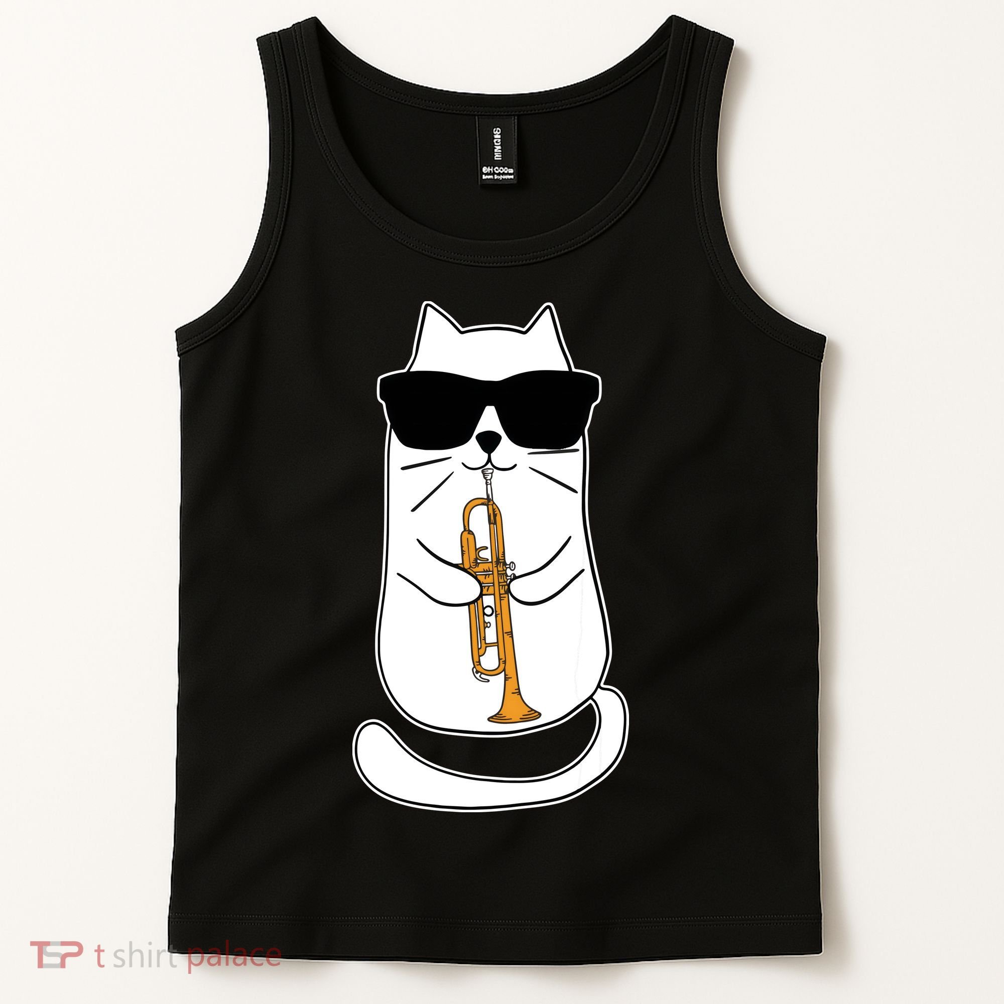 Trumpet Cat Funny Trumpet Player Tank Top
