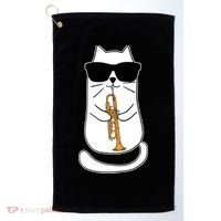 Trumpet Cat Funny Trumpet Player Golf Towel thumb 0
