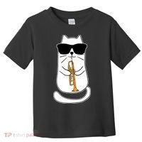 Trumpet Cat Funny Trumpet Player Toddler T-Shirt thumb 0
