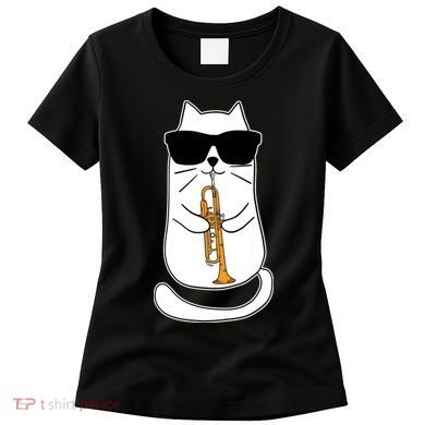 Trumpet Cat Funny Trumpet Player Women's T-Shirt