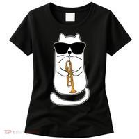 Trumpet Cat Funny Trumpet Player Women's T-Shirt thumb 0