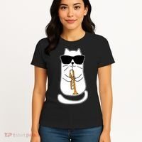Trumpet Cat Funny Trumpet Player Women's T-Shirt thumb 4