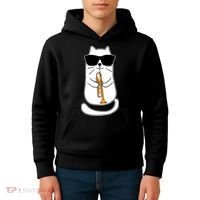 Trumpet Cat Funny Trumpet Player Kids Hoodie thumb 4