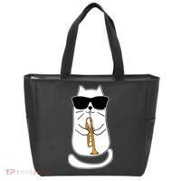 Trumpet Cat Funny Trumpet Player Tote Bag thumb 0
