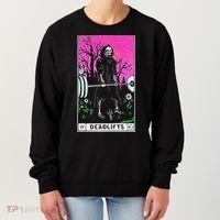 Tarot Card Funny Gym Deadlifts Workout Occult Reading Reader Women's Sweatshirt thumb 0
