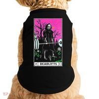 Tarot Card Funny Gym Deadlifts Workout Occult Reading Reader Doggie Tank thumb 0