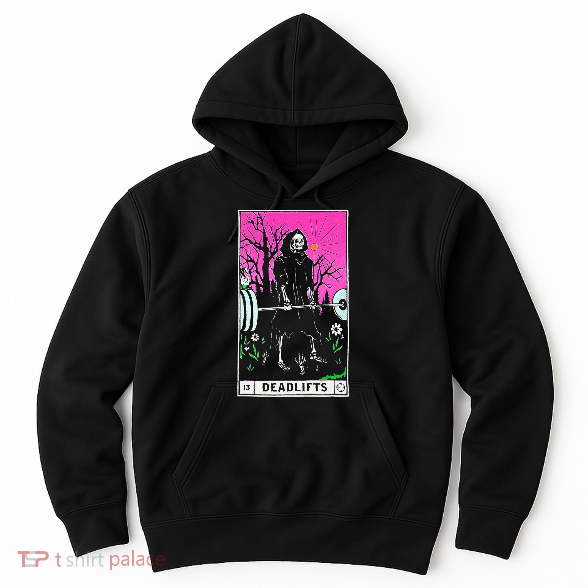 Tarot Card Funny Gym Deadlifts Workout Occult Reading Reader Hoodie