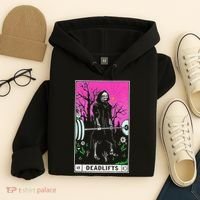 Tarot Card Funny Gym Deadlifts Workout Occult Reading Reader Hoodie thumb 4