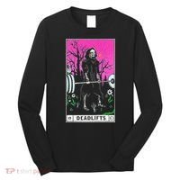 Tarot Card Funny Gym Deadlifts Workout Occult Reading Reader Long Sleeve Shirt thumb 0