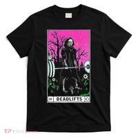 Tarot Card Funny Gym Deadlifts Workout Occult Reading Reader T-Shirt thumb 0