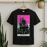Tarot Card Funny Gym Deadlifts Workout Occult Reading Reader T-Shirt thumb 2