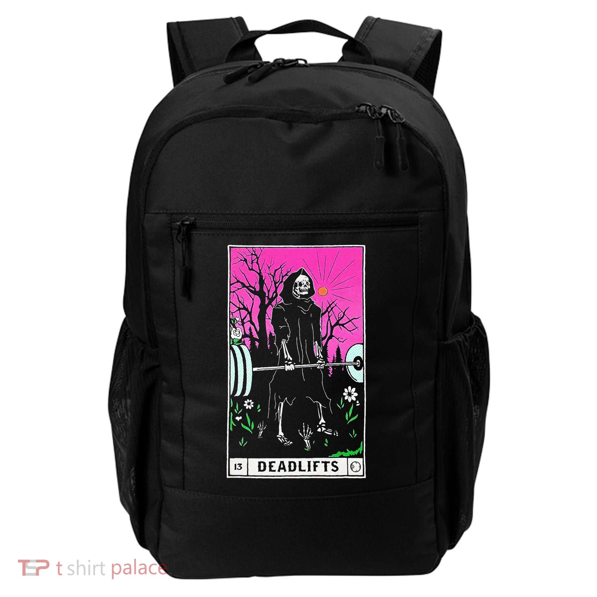 Tarot Card Funny Gym Deadlifts Workout Occult Reading Reader Backpack