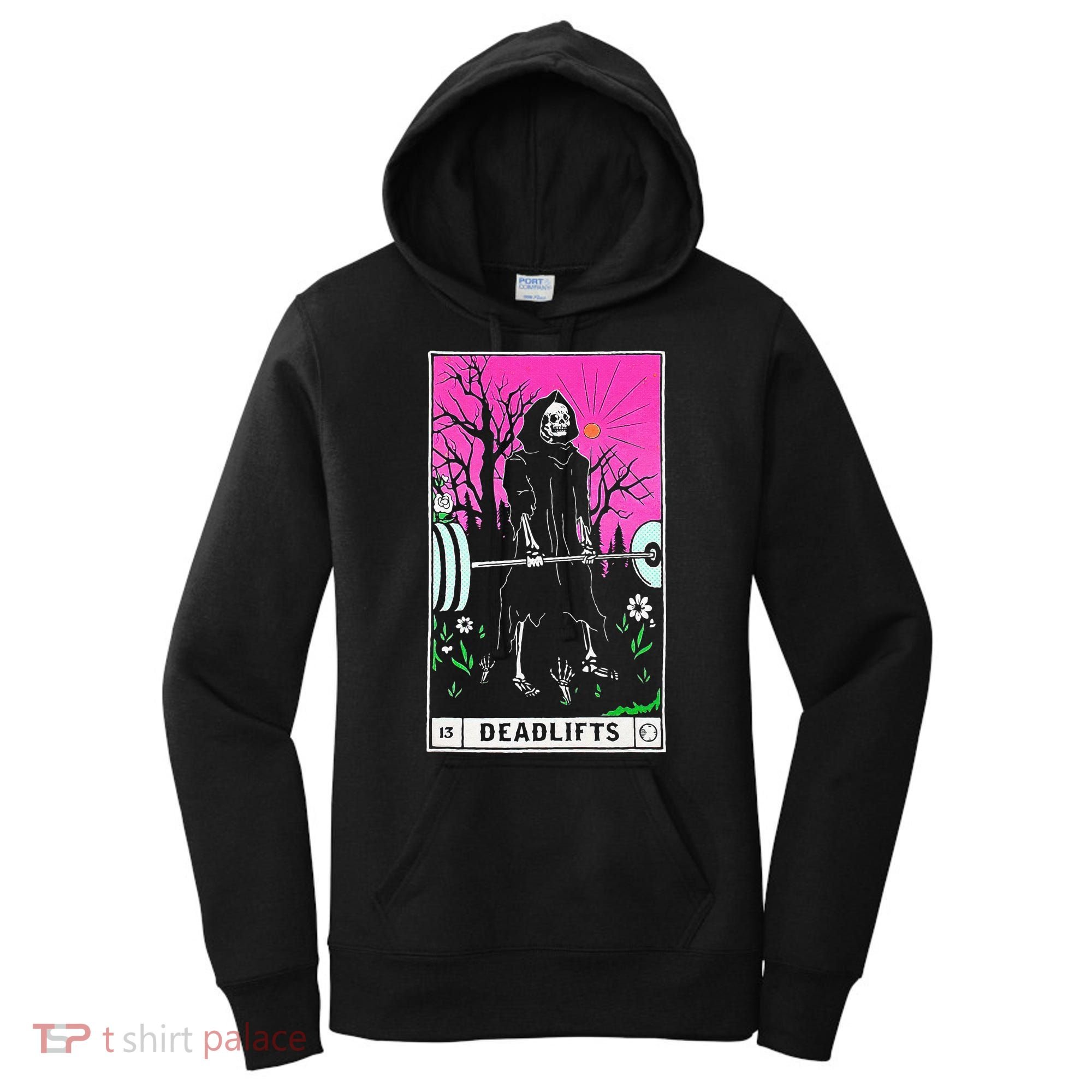 Tarot Card Funny Gym Deadlifts Workout Occult Reading Reader Women's Hoodie
