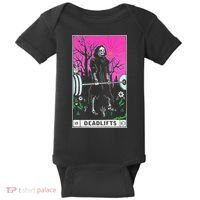 Tarot Card Funny Gym Deadlifts Workout Occult Reading Reader Baby Bodysuit thumb 0