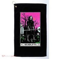 Tarot Card Funny Gym Deadlifts Workout Occult Reading Reader Golf Towel thumb 0