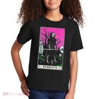 Tarot Card Funny Gym Deadlifts Workout Occult Reading Reader Kids T-Shirt thumb 2