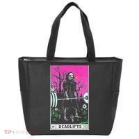 Tarot Card Funny Gym Deadlifts Workout Occult Reading Reader Tote Bag thumb 0