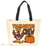 Thanksgiving Crew Funny Turkey Fall Tote Bag thumb 0